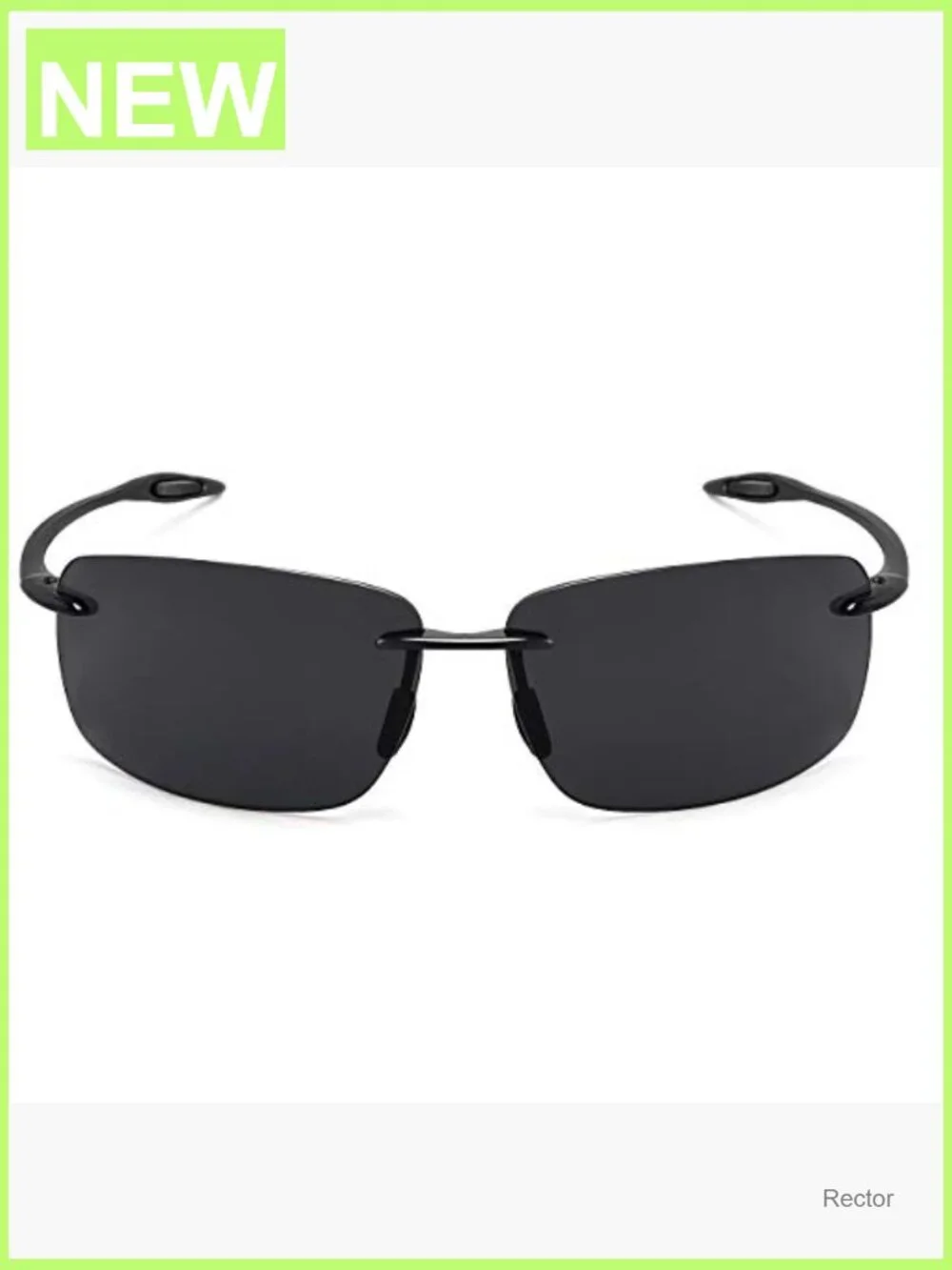 Unisex Tr90 Rimless Sport Sunglasses Polarized UV Protection for Running Golf